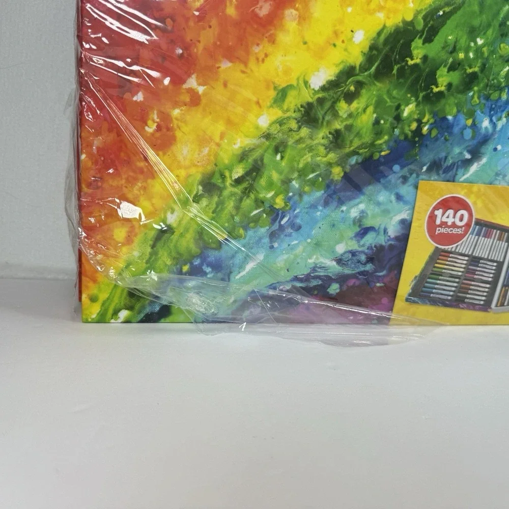NEW Crayola 140 Piece Art Set Rainbow Case Markers Crayons Pencils Paint‎ 2016
